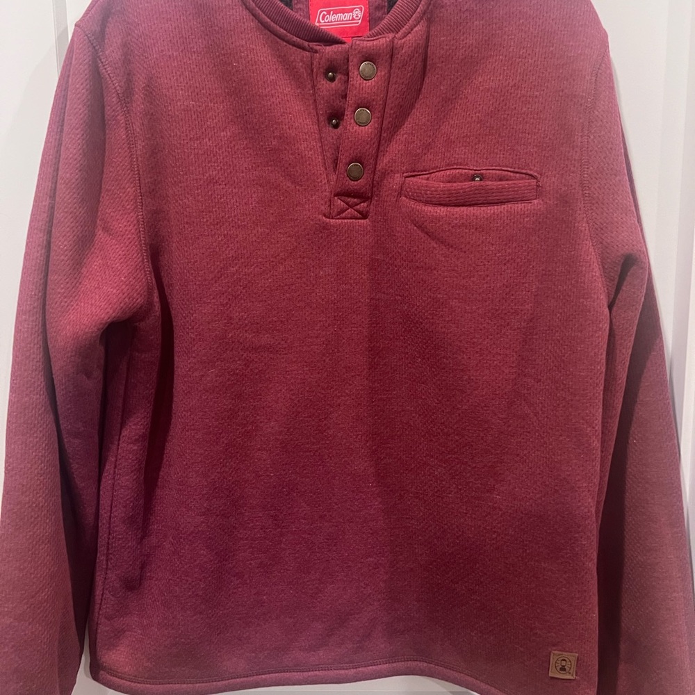 Coleman Burgundy Henley Shirt